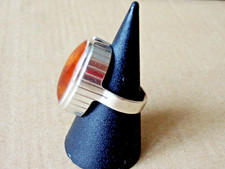 Fischland - Silber - Schmuck , Ring Fingerring mit Bernstein , 835 er Silber