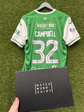 Hibernian FC Hibs Josh Campbell Matchworn Football Shirt With Box & COA