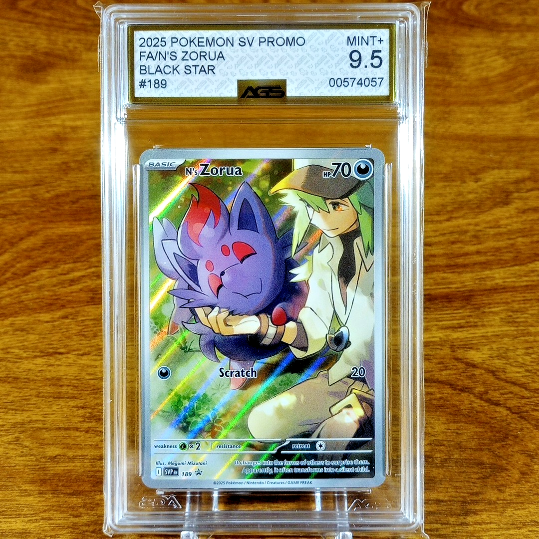 Pokemon SV Black Star Promo N's Zorua 189 AGS Mint+ 9.5 Full Art