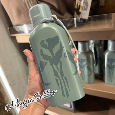 Disney Parks Star Wars Galaxy Edge Water Bottle Mandalorian Mythosaur Skull New