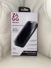 Zagg - 4-Way 360° Privacy Glass Elite Tempered Screen Protector | iPhone 16 & 15
