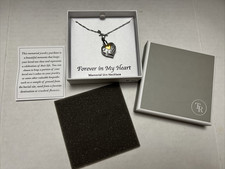 Things Remembered Memorial Urn Necklace Silver  Gold "Forever In My Heart" NEW  