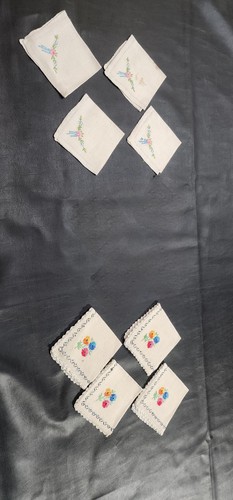 Servilletas Vintage Floral Lino Punto de Cruz Bordado Mesa Servilletas Diseño Flor - Imagen 3 de 15