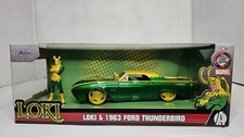 Juguetes Jada - 124 Hollywood Rides 1963 Ford Thunderbird con figura Loki nuevo en caja