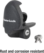 Candado enganche remolque Master Lock 379ATPY, universal, negro, seguro para RV,