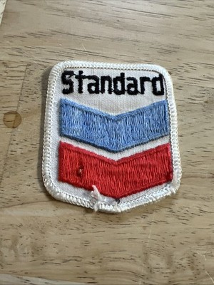 STANDARD OIL EMBROIDERED SEW ON PATCH GAS STATION PETROLEUM 2'' x 2 1/4''