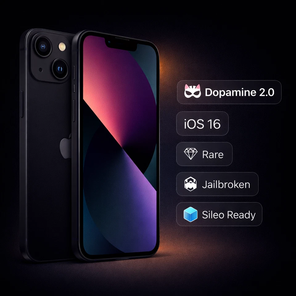 Apple iPhone 13 - Dopamine 2.0 x TrollStore - iOS 16.0-16.5 - Dispositivo roo... - Imagen 1 de 1