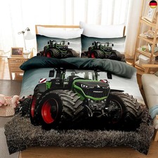3D Gedruckter Kinder Traktor Bettwäsche 135×200cm+Kissenbezug mit R