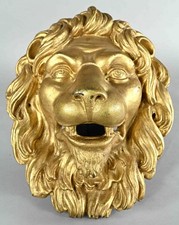 Dekorativer Brunnenmaske, Maskaron, in Form L&ouml;wenkopf, Empire-Stil, Italien, Was