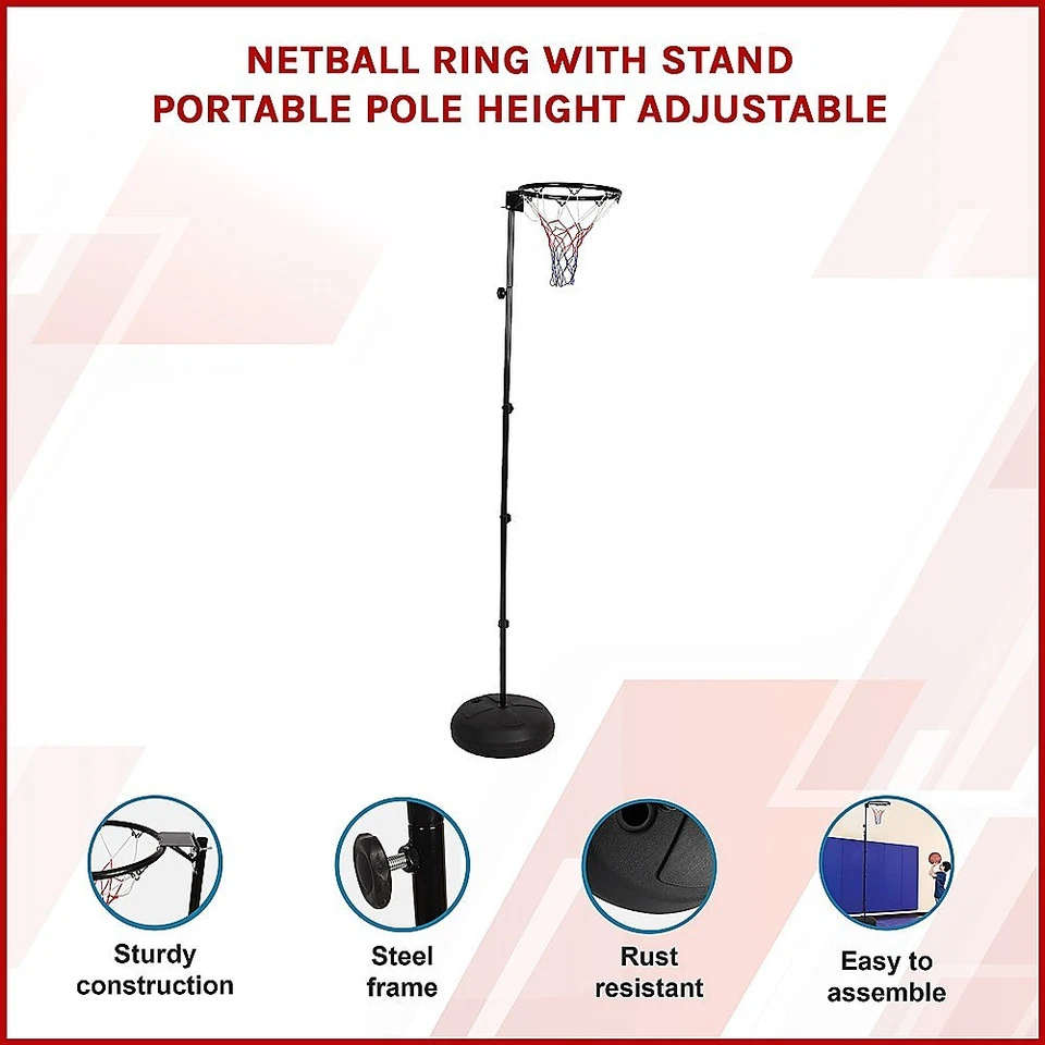 Netball Ring with Stand Portable Pole Height Adjustable - image 3 of 4