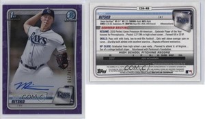2020 Bowman Draft Chrome Picks Purple Refractor /250 Nick Bitsko #CDA-NB Auto