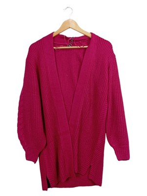 Threadbare Damen Strickjacke Pink Gr. 34/XS Zopfstrickmuster