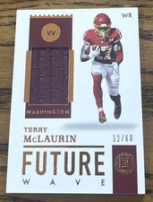 2020 Panini Encased #FW-24 Terry McLaurin Future Wave Jersey Materials #/60
