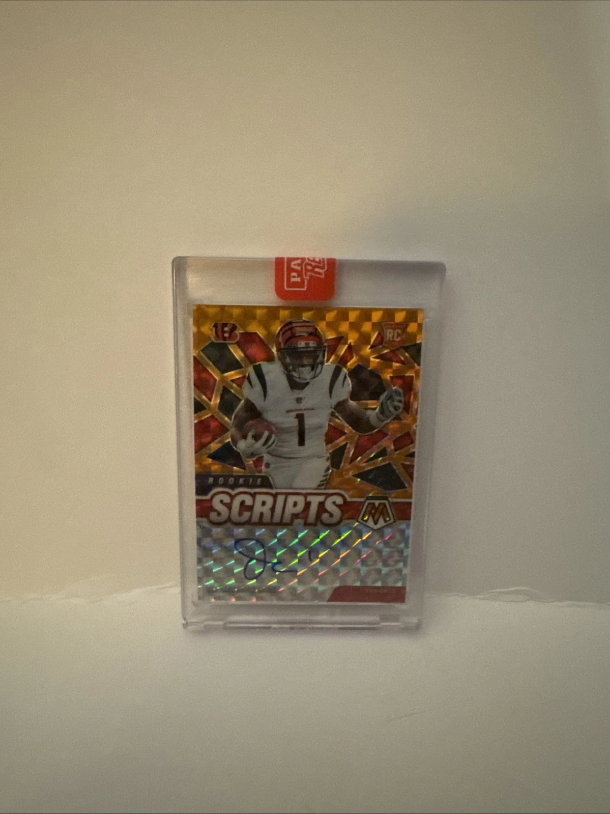 JaMarr Chase Panini Mosaic Rookie Scripts #RS7 Gold