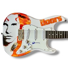 Val Kilmer Signed Guitar Custom Graphics JSA COA The Doors Jim Morrison 