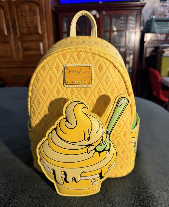 Loungefly Disney Parks Dole Whip Mini Backpack Yellow Green