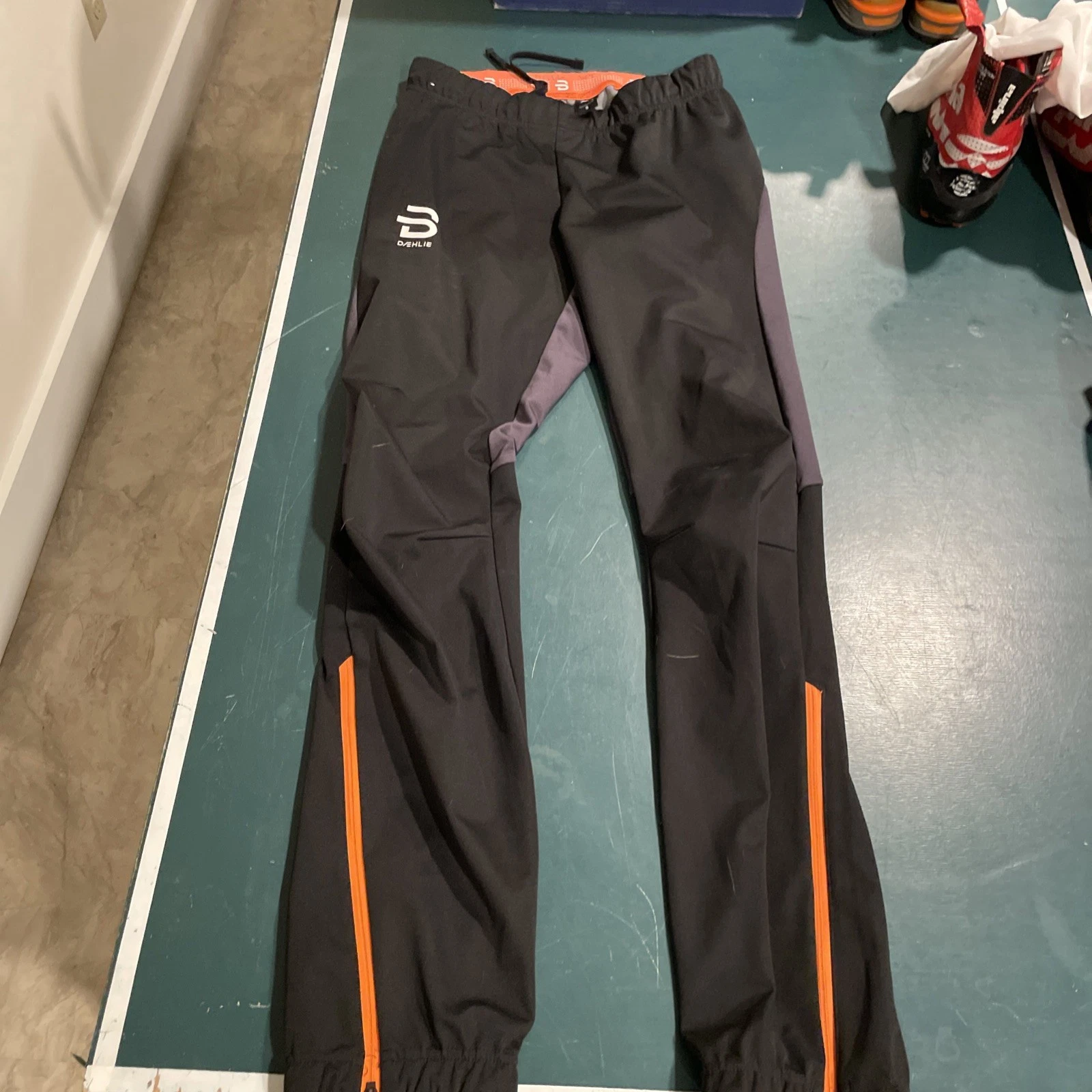 $120 Daehlie Power Men Black Cross-County Ski Pants | Black | Small
