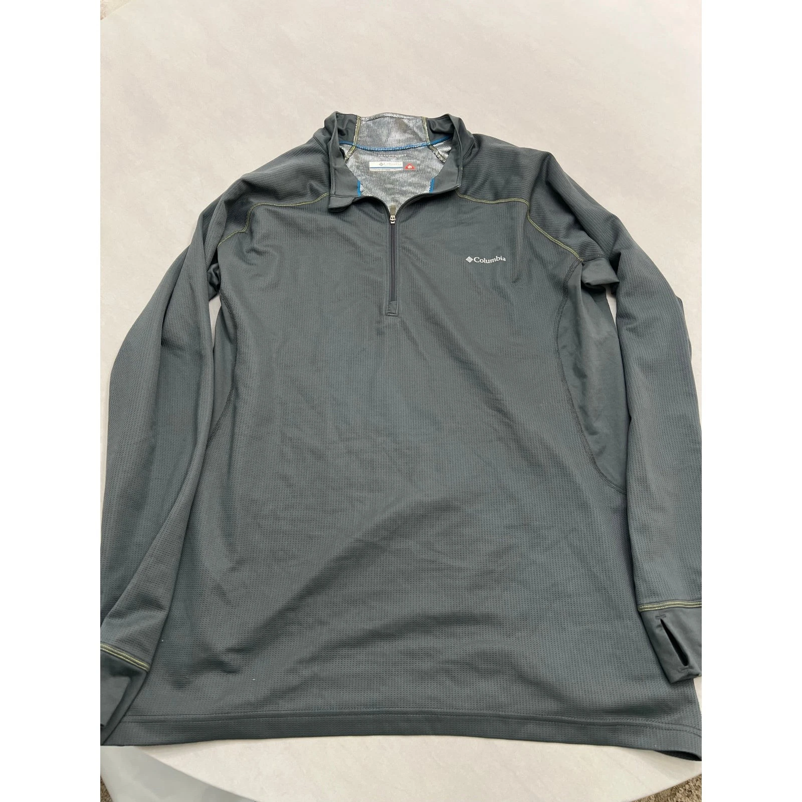 Columbia Men’s XXL Omni-Heat Reflective Half-Zip Thermal Baselayer Pullover Gray - product detail image 1