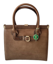 Seltene midcentury Lederhandtasche von GOLDPFEIL - Vintage Original um 1950/60