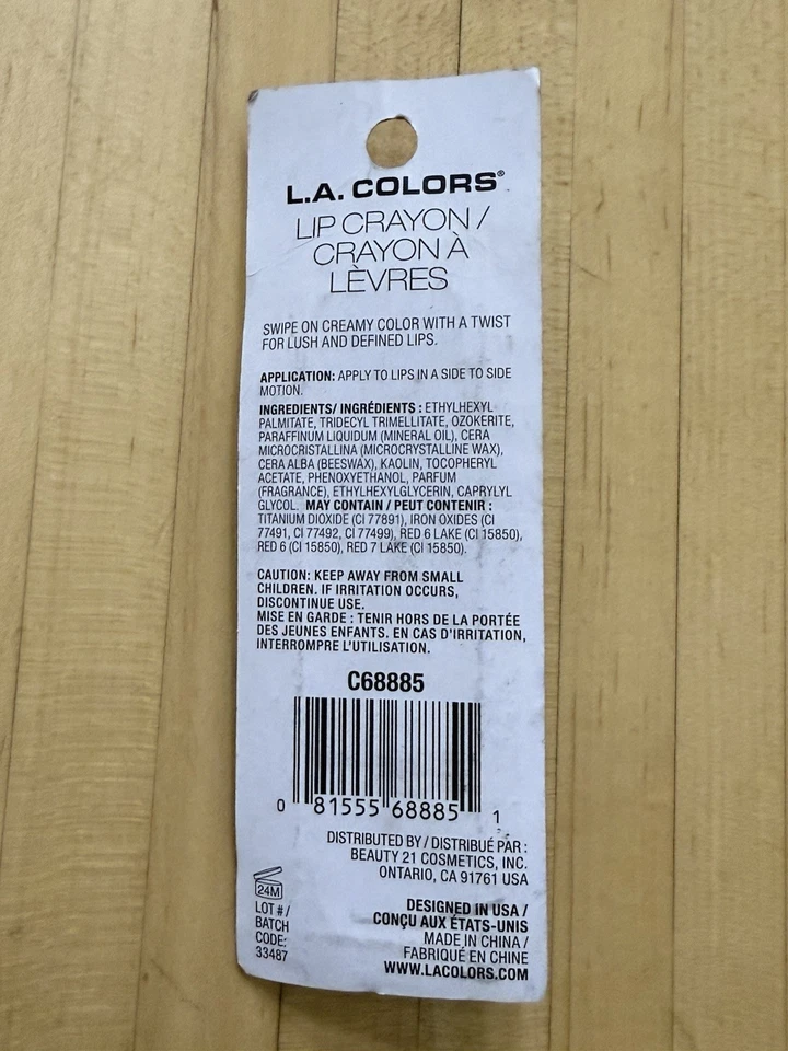 LA Colors C68885 Lip Crayon "So Snatched"-Very Rare-Limited Supply-New-SHIP 24HR - Image 4 of 4
