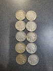 US Buffalo Nickels Lot of 10 Native American Buffalo Design Mixed Dates  #350
