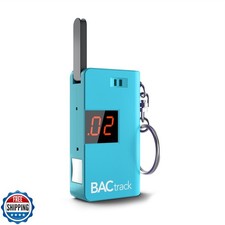BACtrack Keychain Breathalyzer Blue  Ultra-Portable Pocket Keyring Alcohol