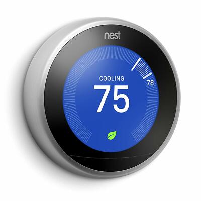 その他 Nest Learning Thermostat (T3007ES) Nest (T3007ES) Learning Thermostat 3rd Gen, Stainless Steel with