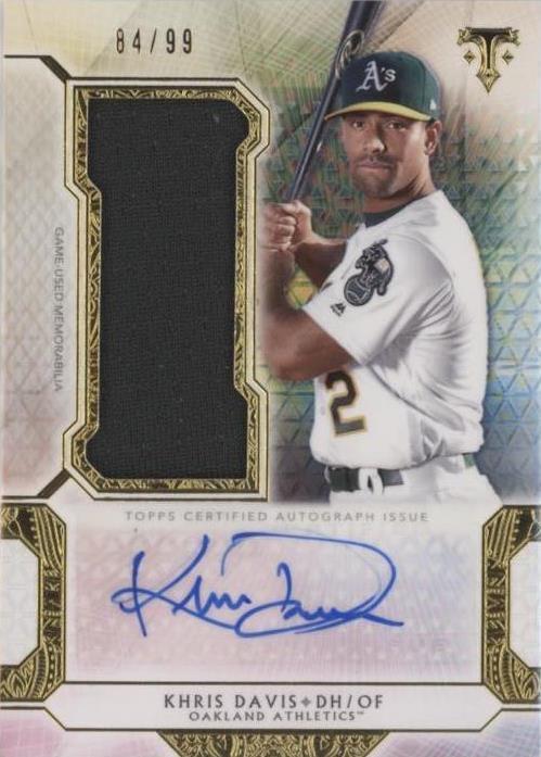 2018 Topps Triple Threads - Khris Davis #UAJR-KV - 1 of 1