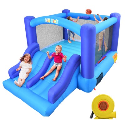 Large Bounce Castle with Two Slides Blower for Kids &Toddlers Outdoor Indoor Fun