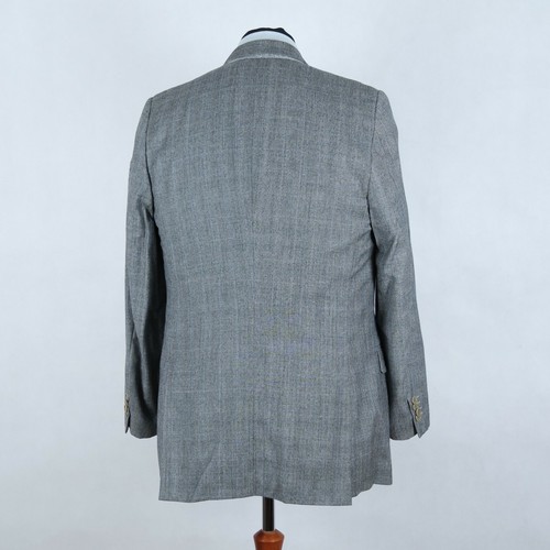 Abrigo Deportivo Príncipe de Gales 40R Talla EE. UU. CERRUTI DE COLECCIÓN Chaqueta Blazer Gris Lana a Cuadros - Imagen 4 de 11