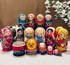 Matrioska Russa Originale Artigianale H -15 cm Matryoshka Матрешка Legno