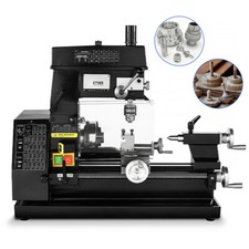Mini Torno Multifunción Escritorio Hágalo Usted Mismo Perforadora Fresadora 110V 180W