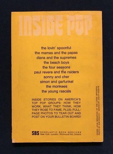 INSIDE POP (Rascals, Spoonful, Monkees++) (Scholastic #TX1173 R1968) David Dachs - Picture 2 of 11