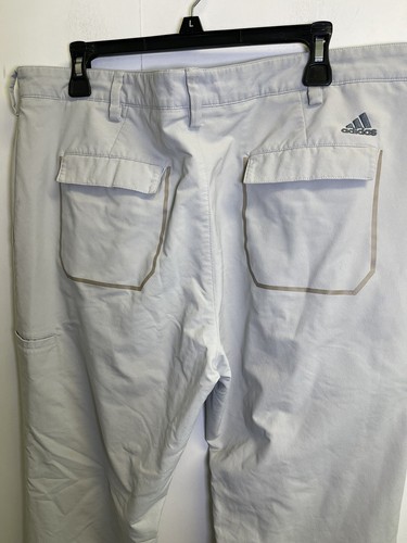 Adidas Mens Performance Golf Straight Leg Pants 38X31 Grey Stretch Side Pocket - Picture 4 of 6