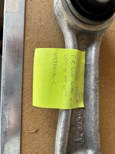 TESLA MODEL S CONTROL ARM LEFT FRONT 1027351-00-C 2016 2017 2018 2019 2020 OEM - Picture 2 of 4