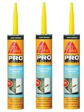 Sika Pro 515310 Dark Bronze Polyurethane Construction Caulk Sealant - Pack of 3