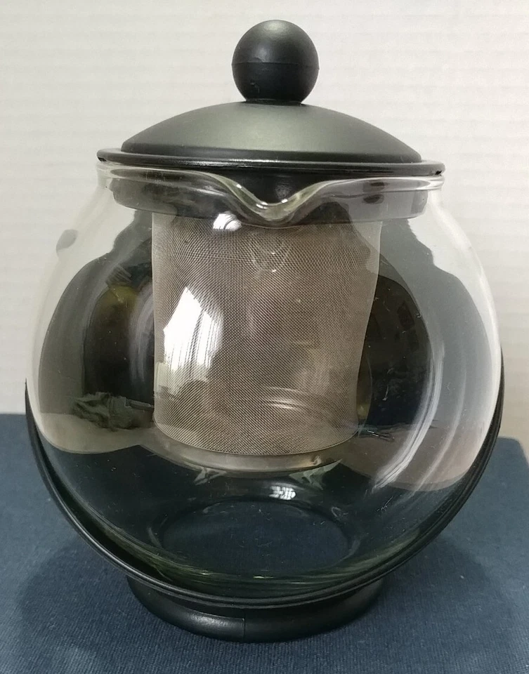 NIB Premier Housewares Aurora Multi Function Teapot Black Clear Glass Filter NEW - Image 3 of 4