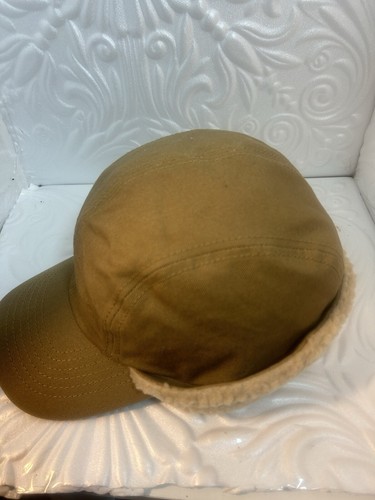 Cappellino uomo/ragazzo tessuto deserto colore cammello stile baseball con finiture in pelliccia sintetica - Foto 5 di 18