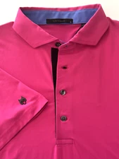 NWT Greyson Golf Cayuse Polo Men's Size LARGE, Glasseye Hot Pink, Short Sleeve