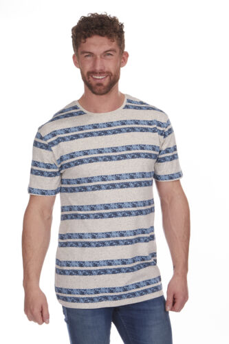 Hombre Cargo Bay Rayas Cuello Redondo Estampado Camiseta - 3 Colores - Imagen 2 de 4