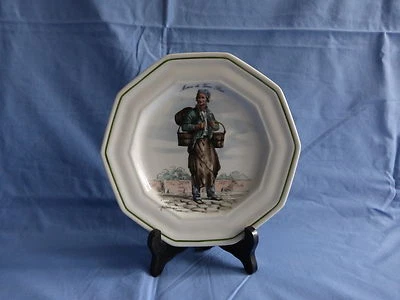 assiette décorative en porcelaine,métiers de vieux paris - Photo 1/3