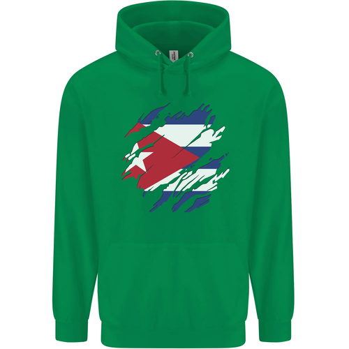 Torn Cuba Flag Cuban Day Football Childrens Kids Hoodie - Picture 46 of 88
