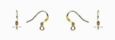 50 25 pairs GOLD Plated Stainless Flat FRENCH HOOKS Ear Wires Coil 21ga 21g