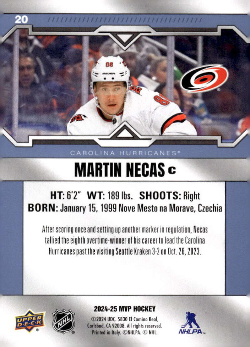 MARTIN NECAS 2024-25 Upper Deck MVP #20 NHL Hurricanes ID