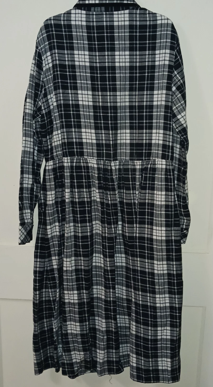 VETEMENTS ABITO DONNA SALESBURG NERO BIANCO A QUADRI TAGLIA M