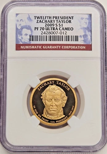 2009-S Zachary Taylor Presidential Dollar NGC PF-70 Ultra Cameo #07-012