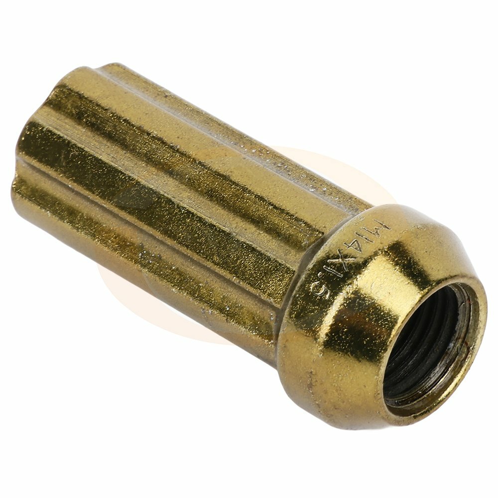 32 Pcs 14x1.5mm Gold Wheel Lug Nuts + 1 Key Fits Chevrolet Silverado