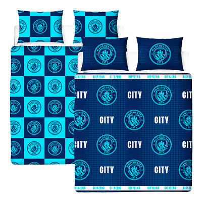 Offiziell lizenzierte MAN CITY EPIC Bettdecke Doppel Wende Dreh Bettwäsche Set 