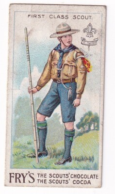 FIRST CLASS SCOUT Vintage 1912 FRY'S The Scouts' Cocoa & Chocolate Trade Card