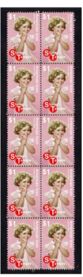 Shirley Temple Strip Of 10 American Icon Mint Stamps 5